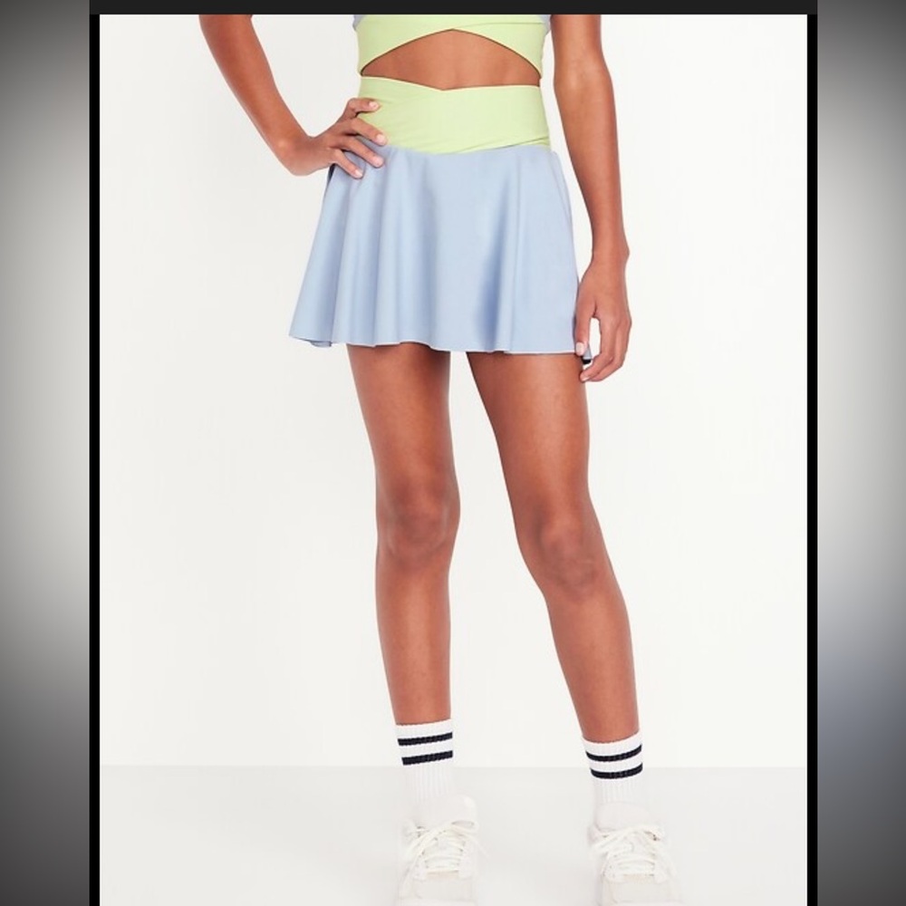 Girls color block crossover powersoft skort